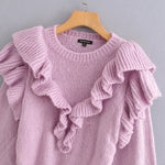 Liliac Ruffled On The Edge Sweater