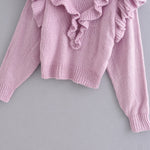 Liliac Ruffled On The Edge Sweater