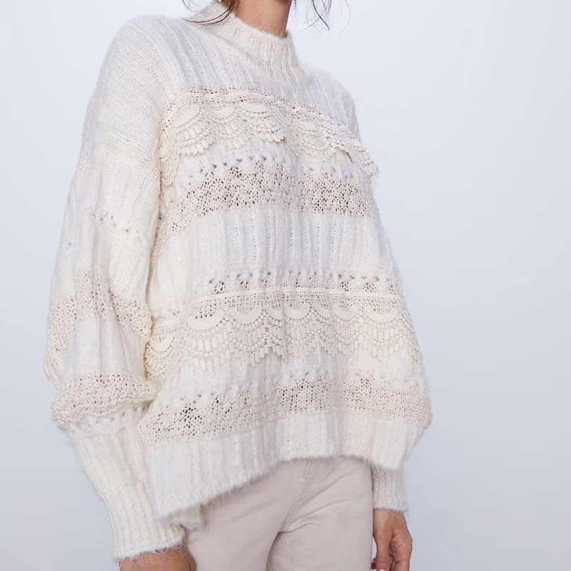 Lace Applique Sweater