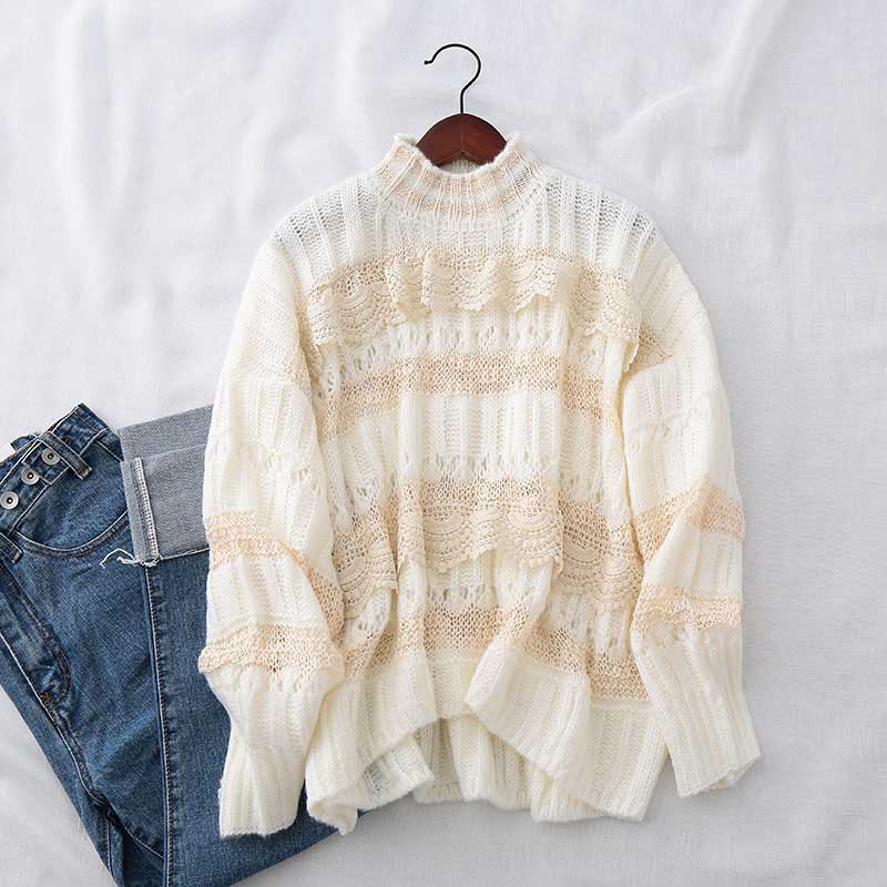 Lace Applique Sweater