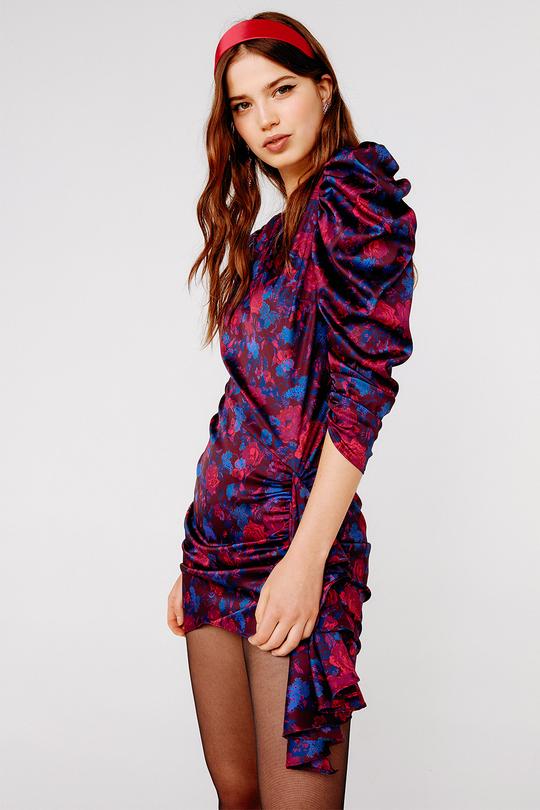 Endless Tinsel Floral Print Mini Dress