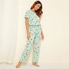 Green Ice Cream Print Pajama Set