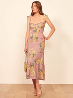 French Chiffon Pink Floral Dress