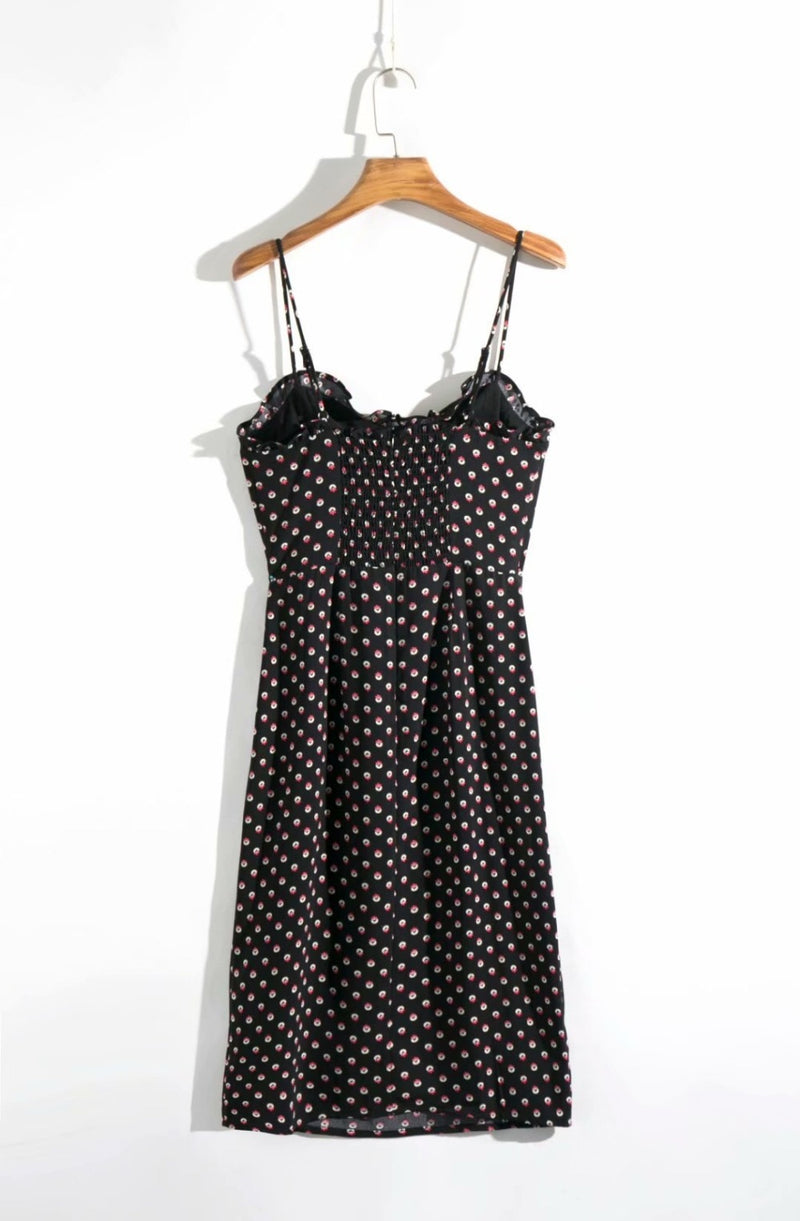 Floral Print Spaghetti Strap Dress