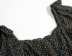 Black Chiffon Polka Dot Dress