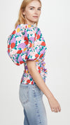 Square Neck Puff Sleeve Crop Top