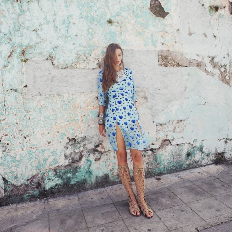 Flocking Floral Dress