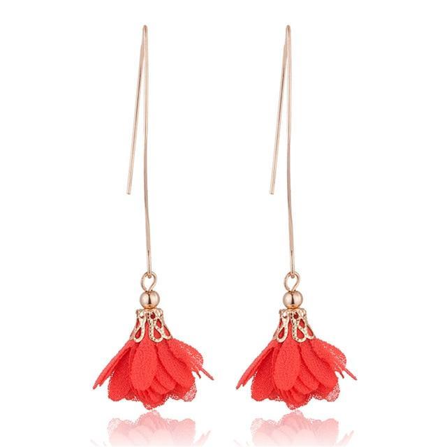 Lovely Dropping Flower Earrings