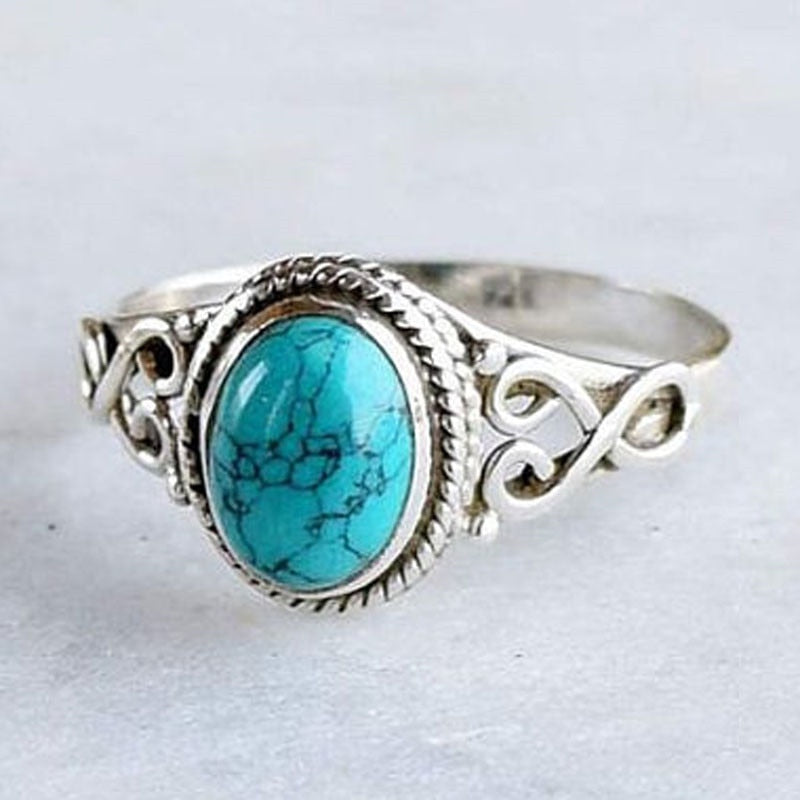Man-made Turquoise Anel Stone Ring