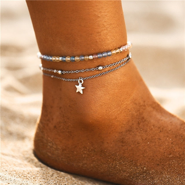 Star Pendant Anklet