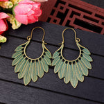 Bianca Bronze Leaf Hoop Earrings