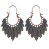 Bianca Bronze Leaf Hoop Earrings