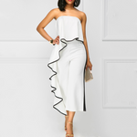 Laura Ruffled Strapless Jumpsuit