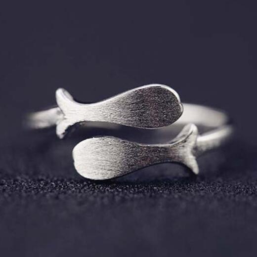 Good Fortune Fish Wrap Sterling Silver Ring