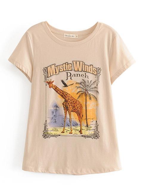 Mystic Winds Animal Printed Tee Shirt